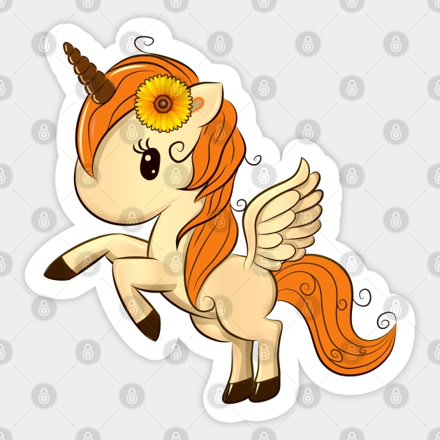 Thanksgiving Unicorn Pegasus Sticker by HolidayBug